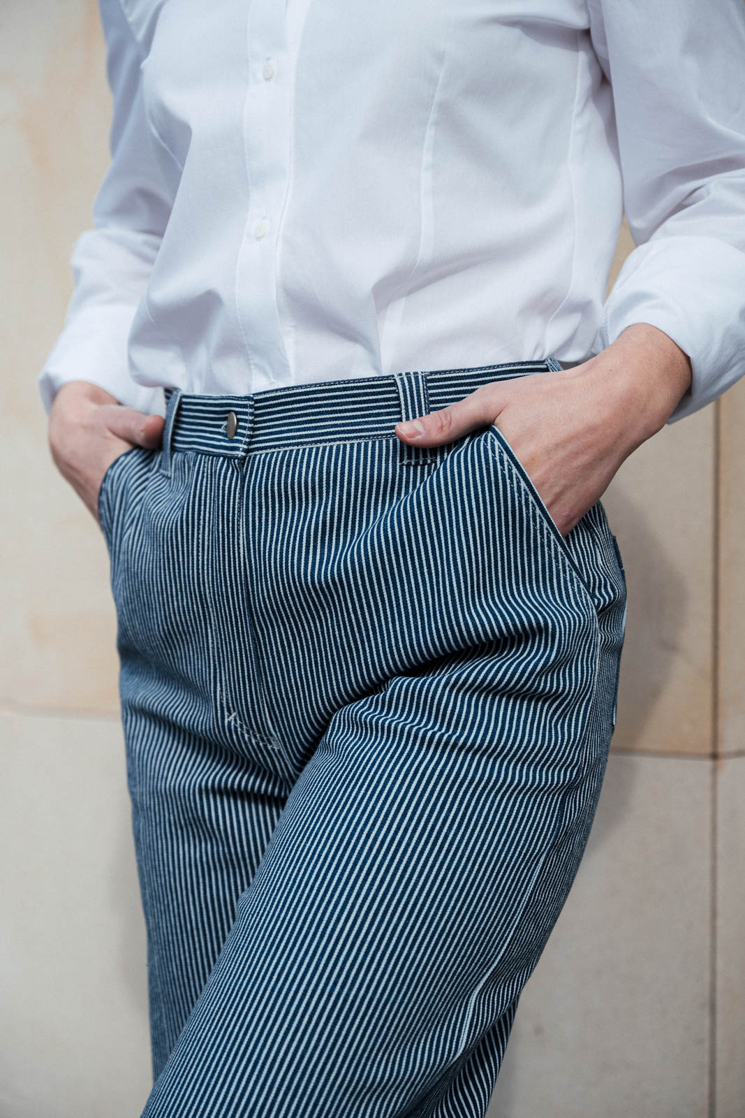 Pants Lima navy stripe