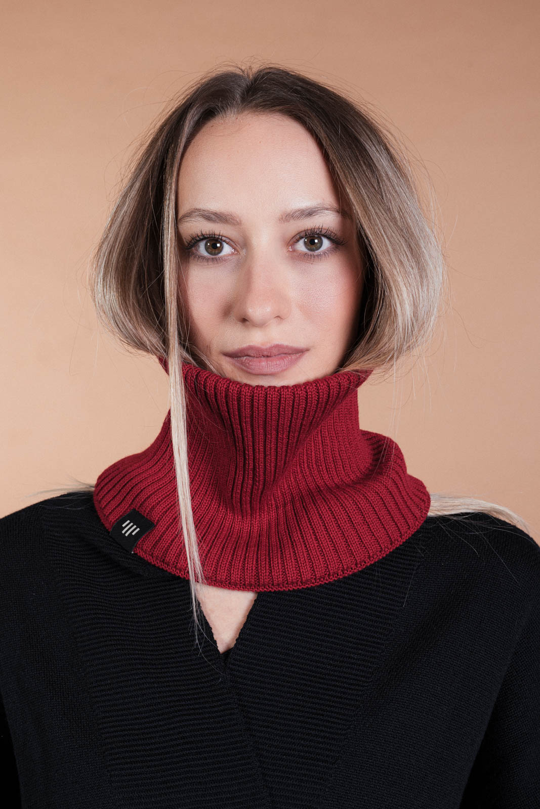 neck warmer merino Cravat merino ruby