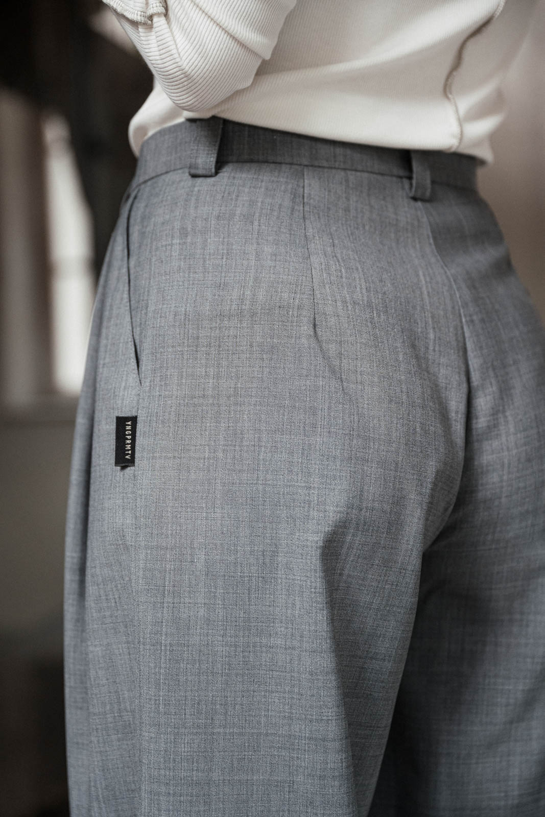 Pants Bela wool grey stone