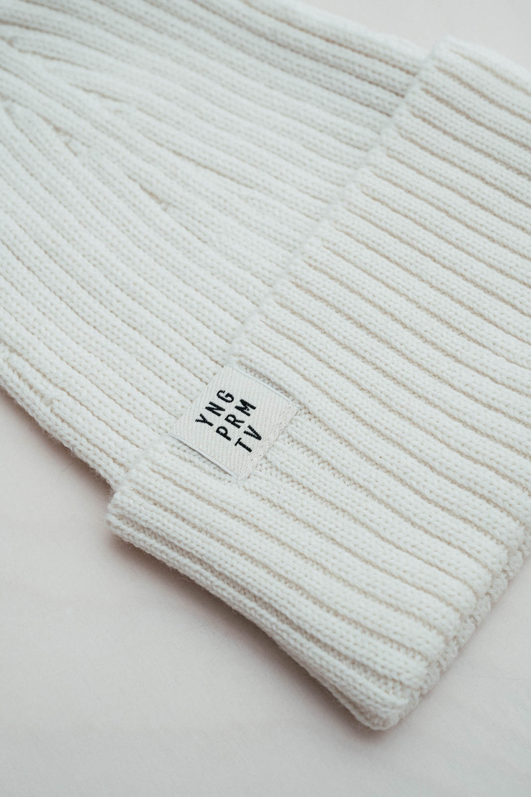 beanie merino Beanie rib merino cream