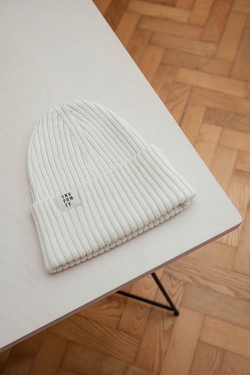 Merino beanies Beanie rib merino cream