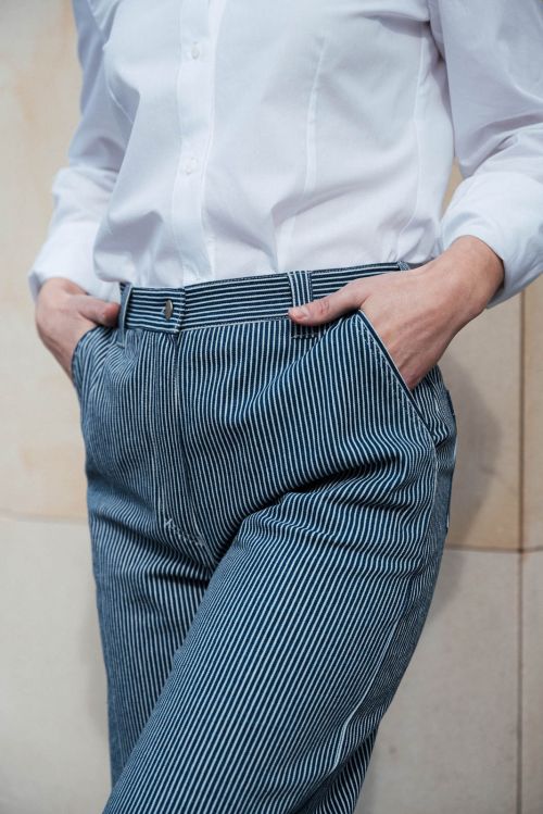 Kalhoty a ortky Lima navy stripe