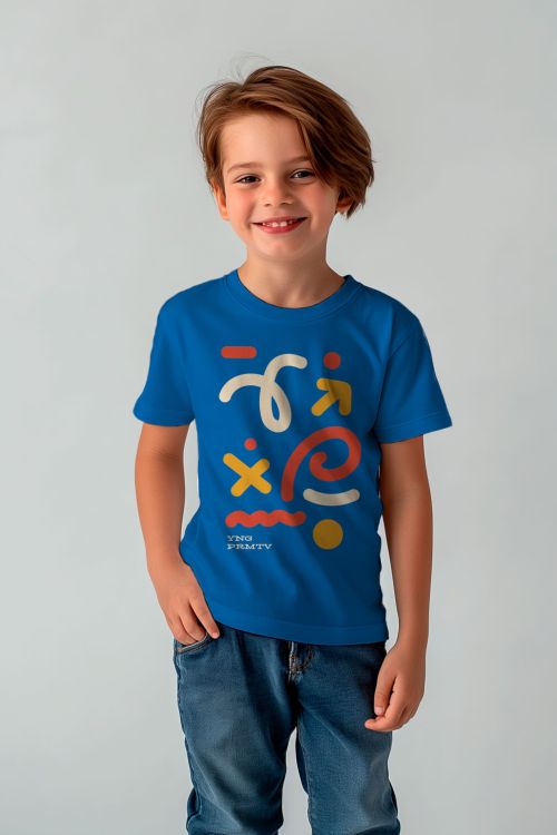 kids tee YP royal blue